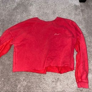 Cozy croptop crewneck